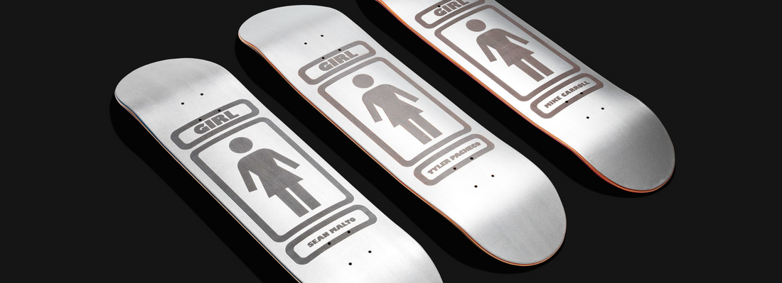 the story of girl skateboard decks