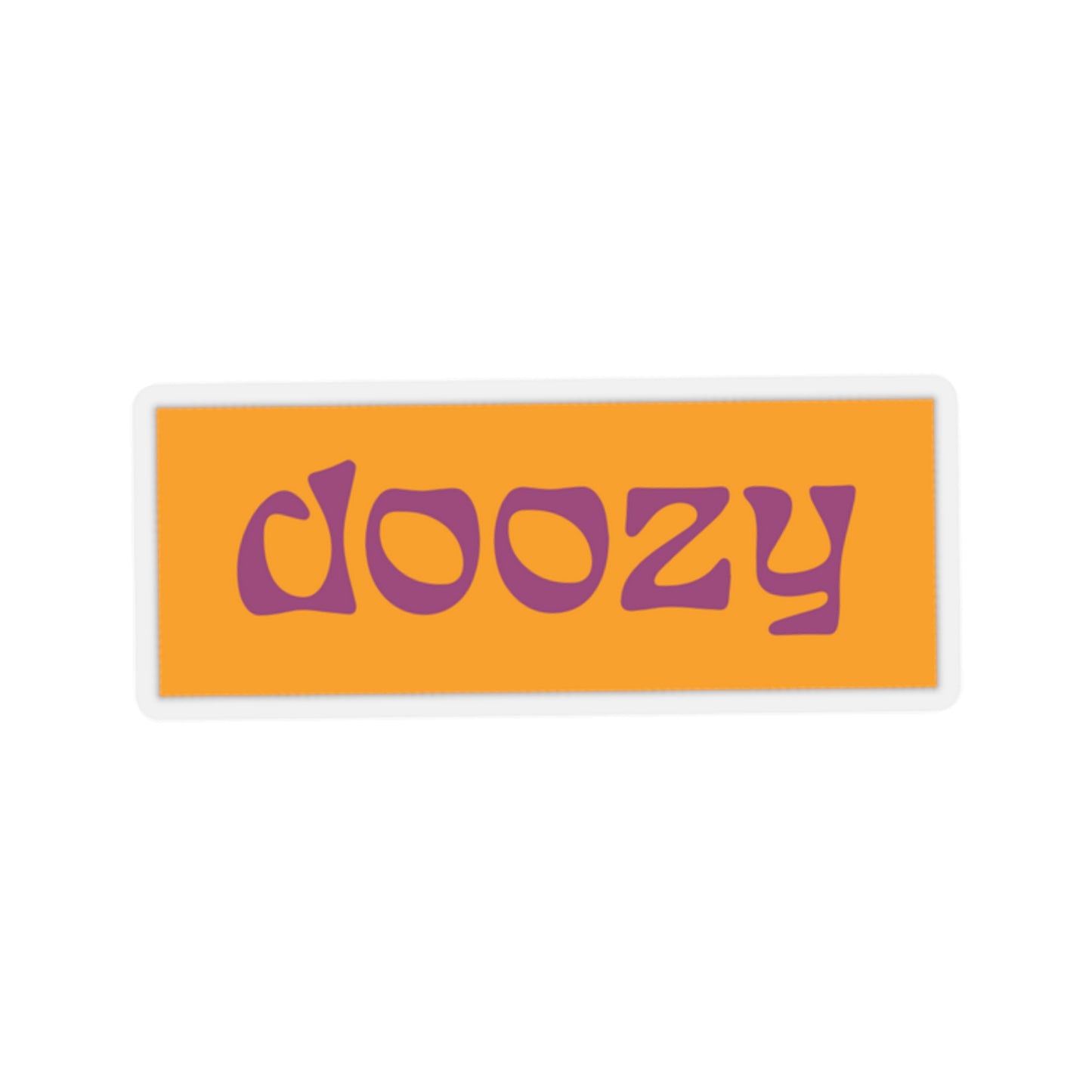 doozy classic logo kiss cut sticker - black