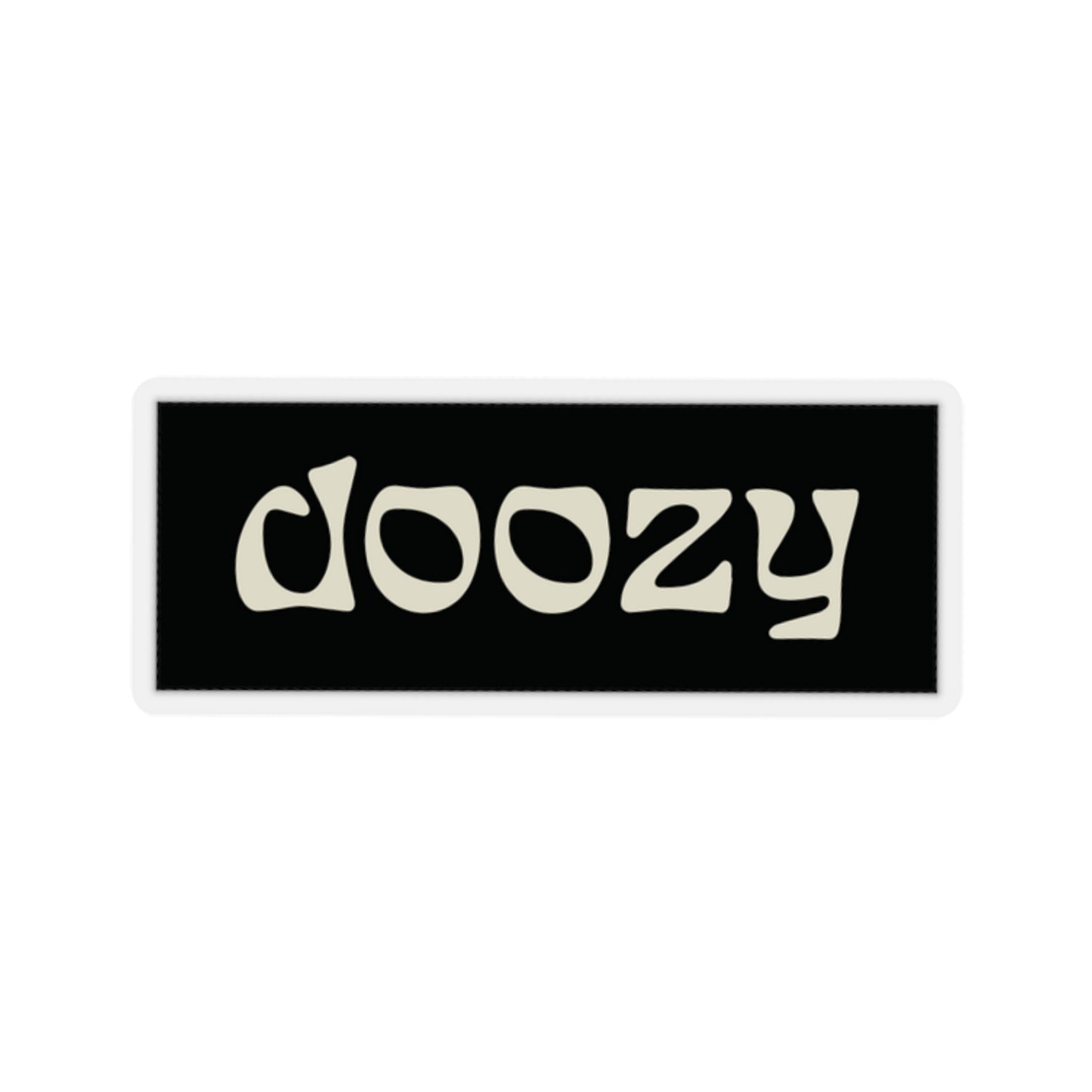 doozy classic logo kiss cut sticker - black