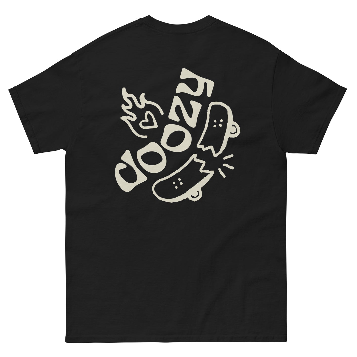 doozy skate freely short sleeve black tee